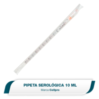 Pipeta Serológica 10 ml. Estéril. Empaquetado Individualmente. Cellpro