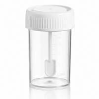 Vaso estéril recolector de heces de 60 ml