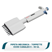 Pipeta mecánica TopPette Ocho canales 5 - 50 μl