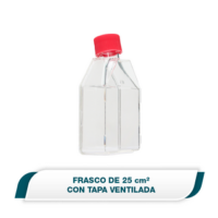 Frasco de cultivo de 25 cm2 tapa ventilada