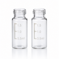 Vial de vidrio 2mL, claro, 12x32mm base plana 9-425