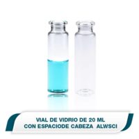Vial de vidrio 20mL, claro, 22.5x75mm, 20mm, vial para casquillo