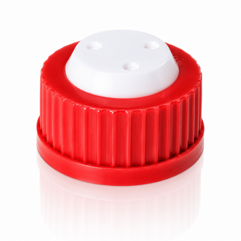 Tapa de seguridad GL45, con 3 orificios para tubo de 1/16
