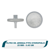 Filtro jeringa 25mm, soldado, PTFE, 0.45µm