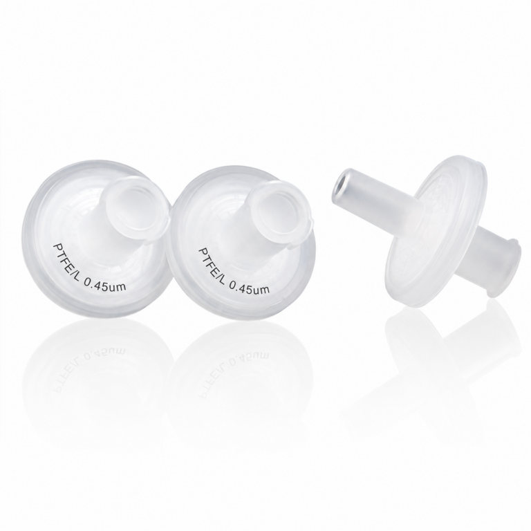 Filtro jeringa 13mm, soldado, PTFE, 0.45µm