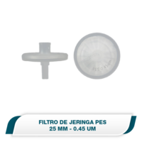 Filtro jeringa 25mm, soldado, PES, 0.45µm