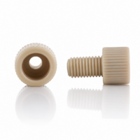 Uniones de peek, para tubo de 1/8", color natural