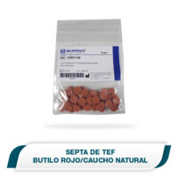 Septa de 11mm TEF trasnparente/butilo rojo/caucho natural