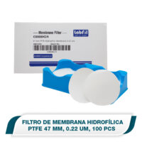 Filtro membrana 47mm, PTFE hidrofílico, 0.22µm