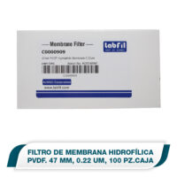 Filtro membrana 47mm, PVDF, 0.22µm