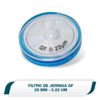 Filtro jeringa 28mm, fibra de vidrio (GF), 0.22µm