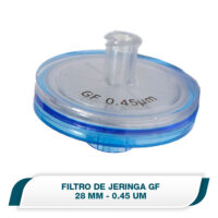 Filtro jeringa 28mm, fibra de vidrio(GF), 0.45µm