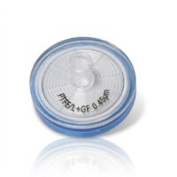 Filtro jeringa 28mm, PTFE con pre-filtro de fibra de vidrio, 0.45µm