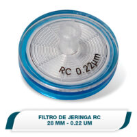 Filtro jeringa 28mm, celulosa reconstituida (RC), 0.22µm