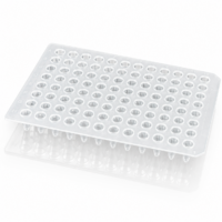 Placa de PCR con 96 pozos 0.1mL, sin faldón, Blanco