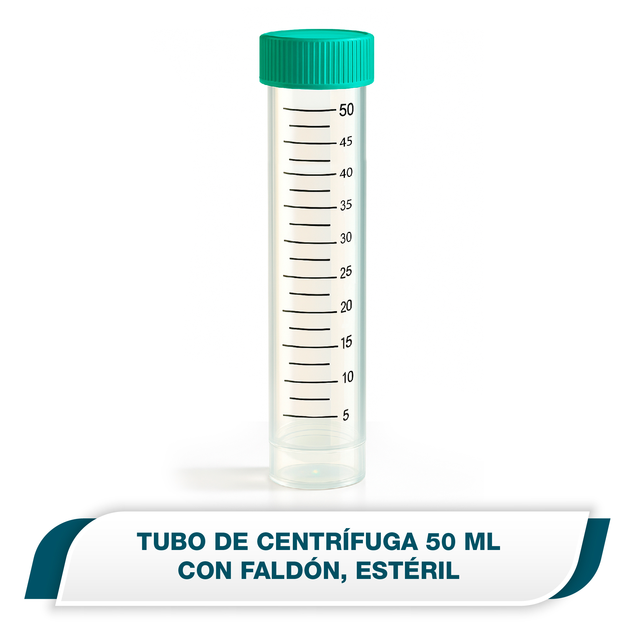 Tubo De Centrífuga Fondo Cónico Base Plana,  50 Ml  CFT111500
