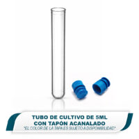 TUBO DE CULTIVO DE 5ML CON TAPÓN ACANALADO
