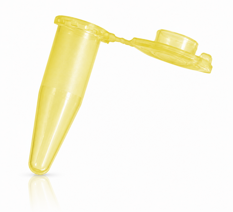 Tubo de Microcentrífuga Mole Tek 1.5 ml. Color Amarillo