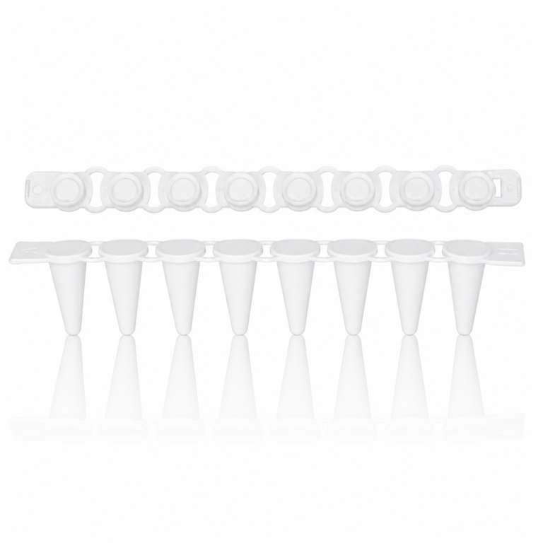 Tubos y tapas PCR en tiras de 8. 0.1 ml. Blancos. Cellpro